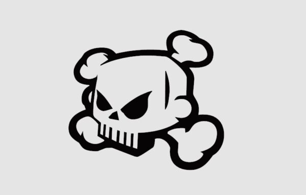 SCHÄDEL MIT KNOCHEN SCHÄDEL MIT KNOCHEN